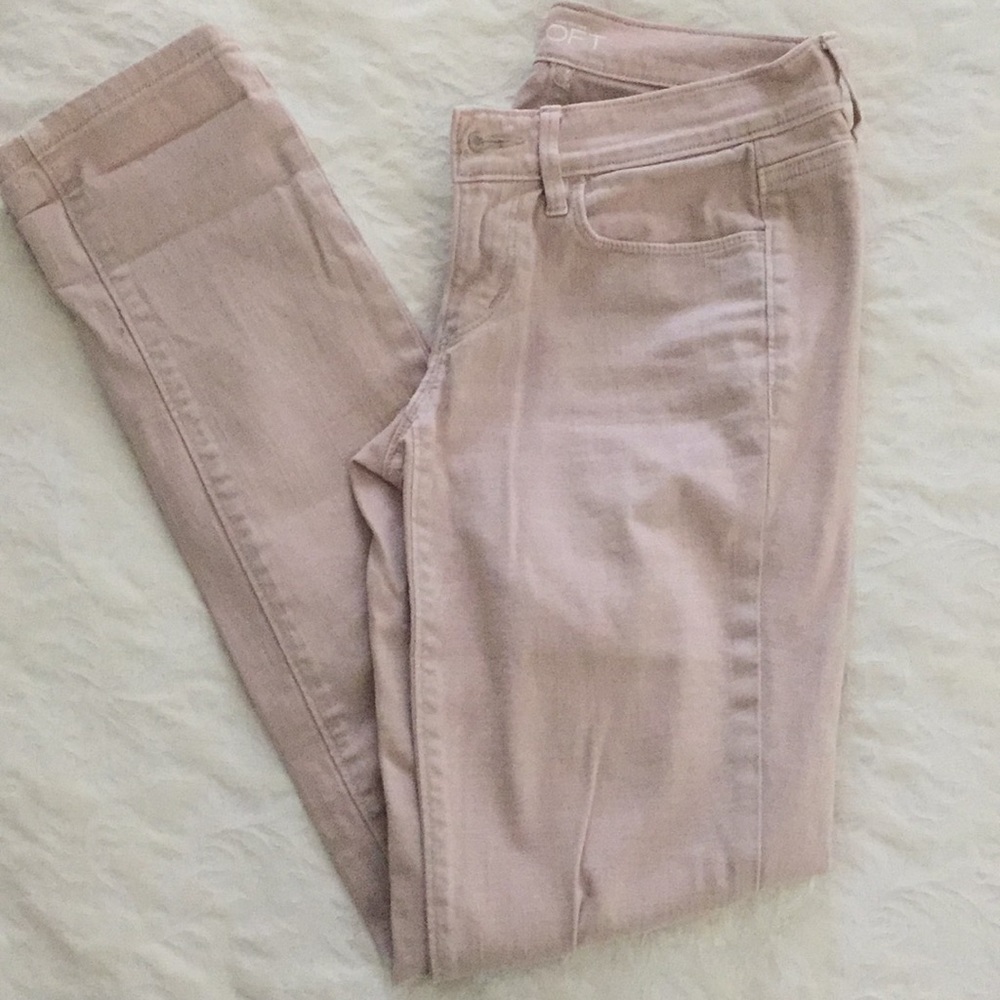 Ann Taylor LOFT Modern Skinny Blush Jeans